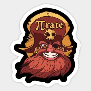 Pirate Math - Pi Rate Design for Pi Day Sticker